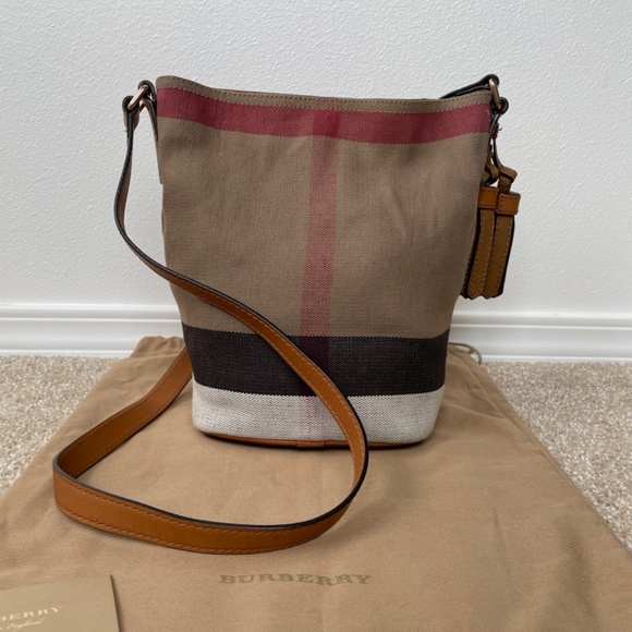 Burberry Ashby Handbag House Check Canvas with Leather Mini - Picture 4 of 10